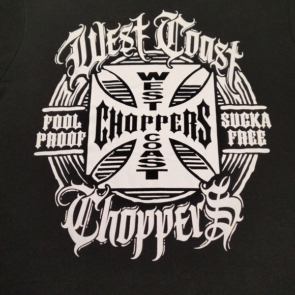 West Coast Choppers Black Mens Shirt Sleeve Graphic Tee Size Large - Picture 2 of 5
